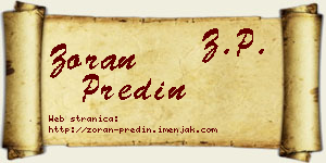 Zoran Predin vizit kartica